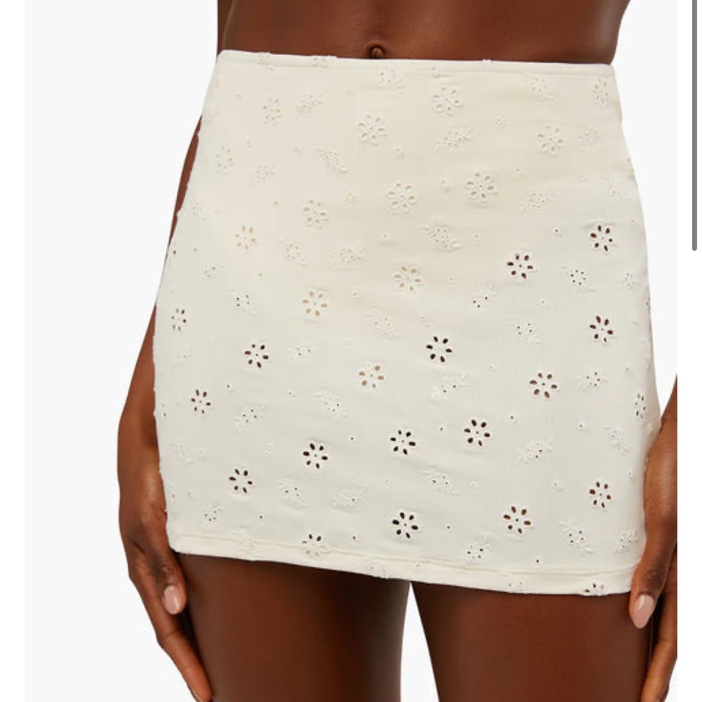 WeWoreWhat Eyelet Swim Skort